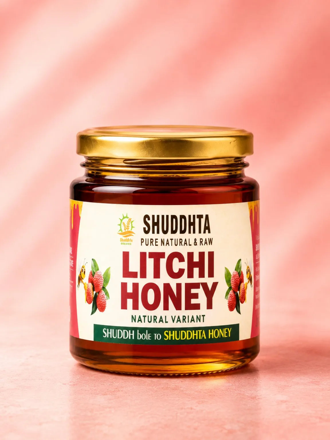 shuddhta organic litchi honey single origin