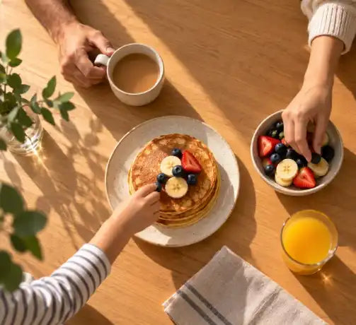 Family breakfast and everyday food use