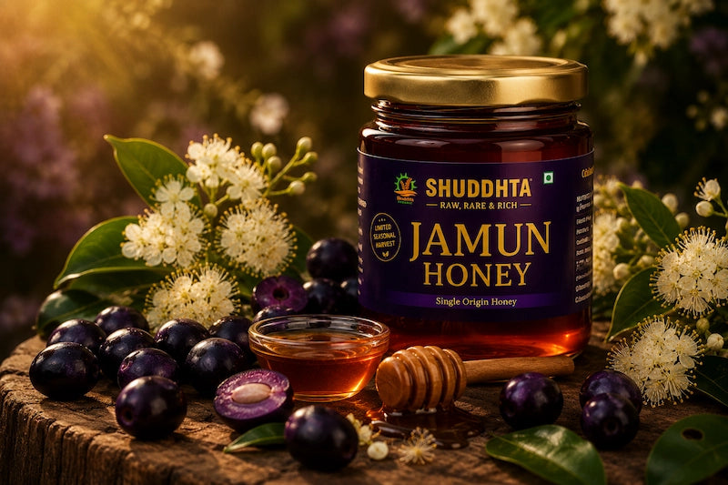 Jamun Blossom Honey | Single Origin | NMR Tested | Low GI | Raw & Unprocessed
