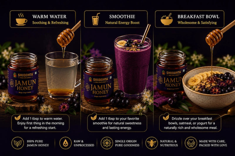 Jamun Blossom Honey | Single Origin | NMR Tested | Low GI | Raw & Unprocessed