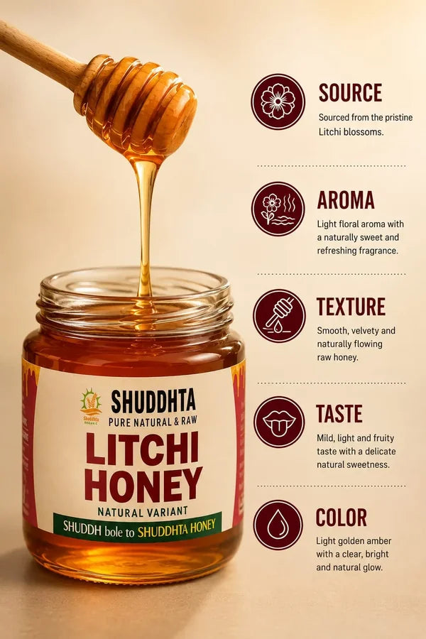 Litchi Blossom Honey | Single Origin | NMR Tested | Raw & Unprocessed