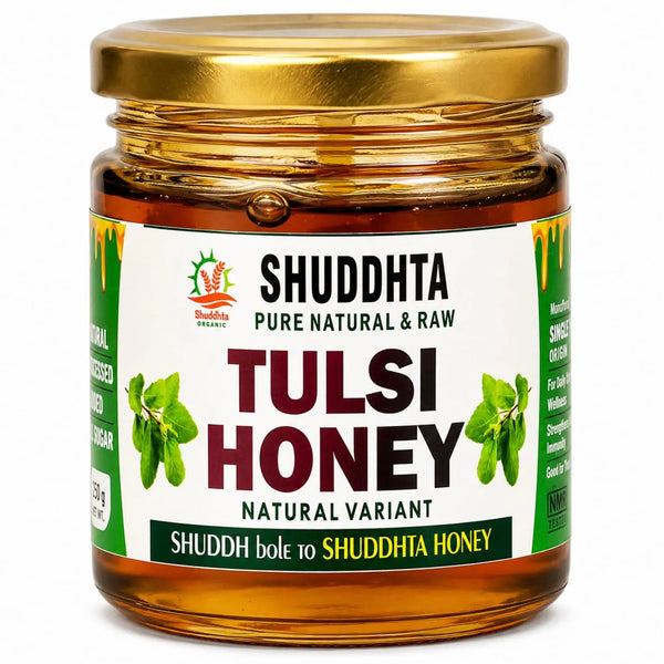 Shuddhta Tulsi Blossom Honey | Single Origin | NMR Tested | Raw & Unprocessed